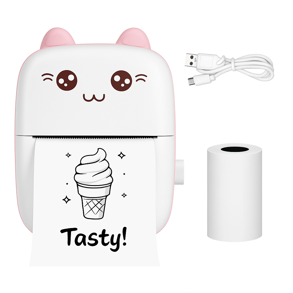 Pocket Inkless Mini Printer - Thermal Portable Bluetooth Wireless Mini Printer