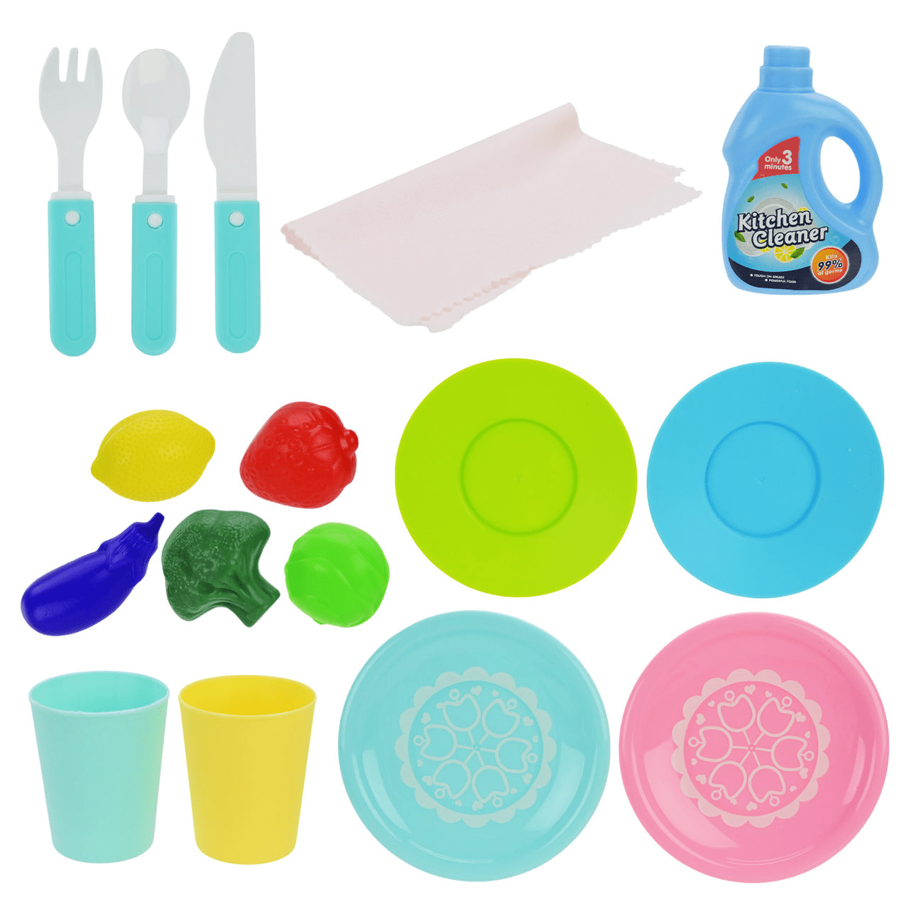 Manual Kitchen Dishwasher Sink Playset For Kids