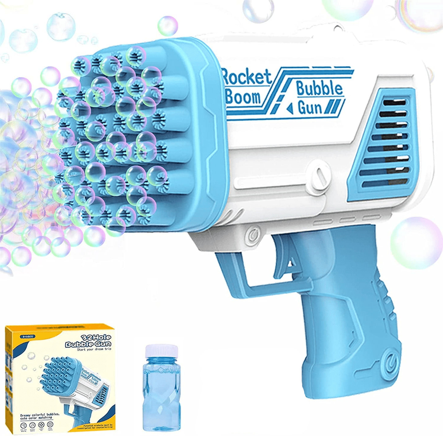 32 Hole Blue Bubble Gun