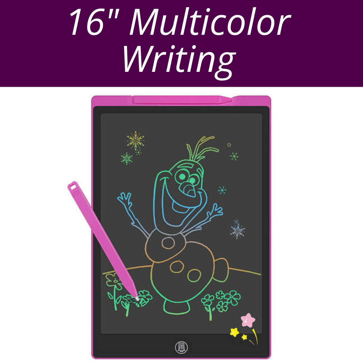 16" LCD Writing Tablet Multicolor Screen Writing Erasable Writing Board
