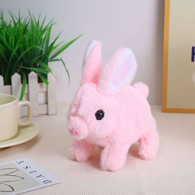 Plush Rabbit Toy with Sound and Motion for Kids (Random Colors)