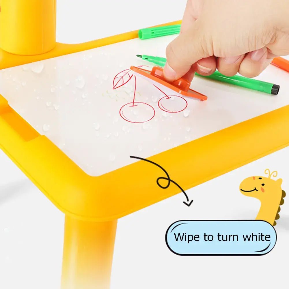 3 In 1 Kids Painting Drawing Activity Kit Projector Table (Random Color)