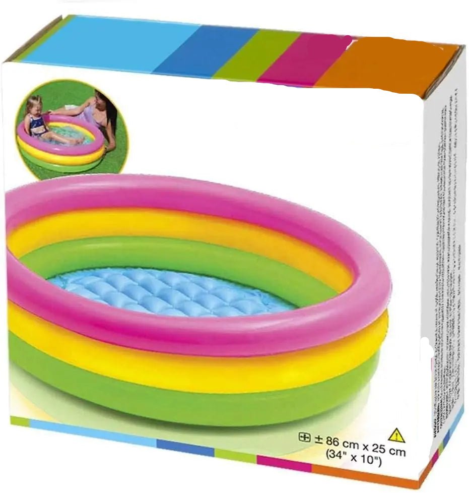 Sunset Glow Rainbow Inflatable Swimming Pool 34" x 10"