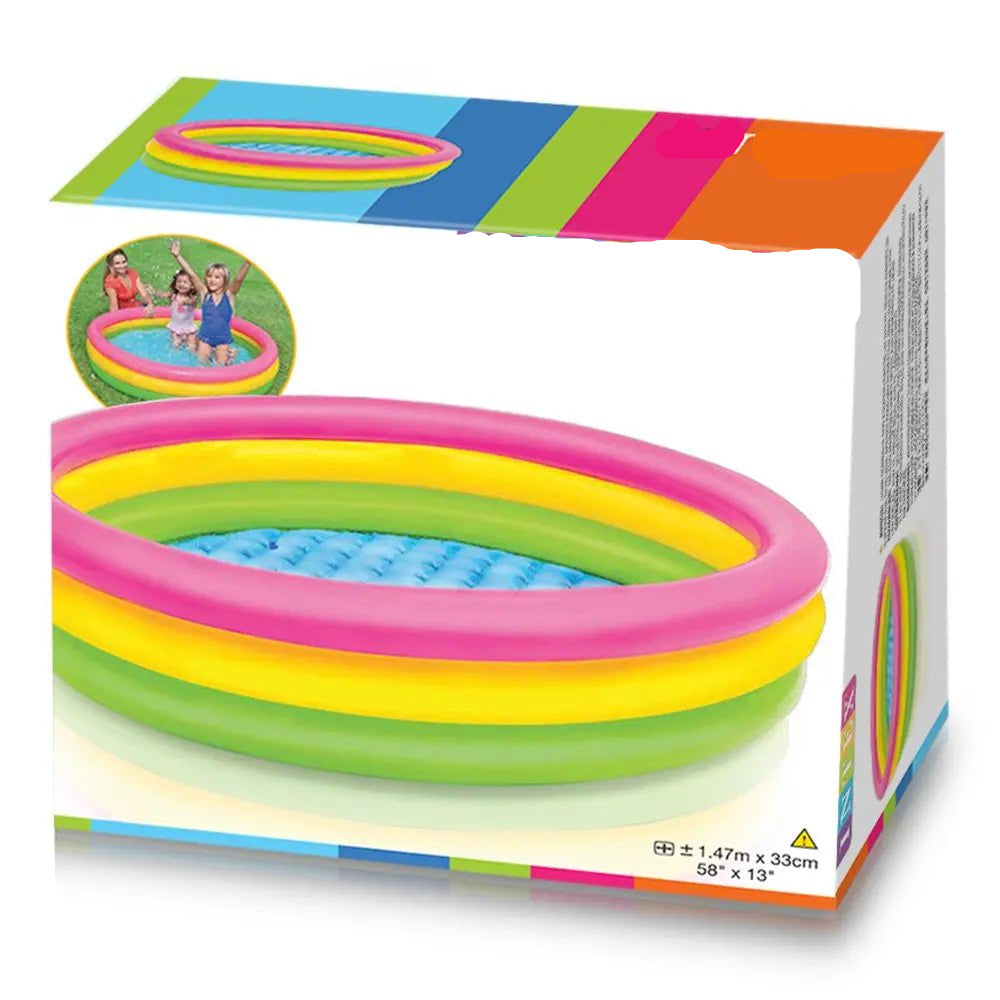 Sunset Glow Inflatable Rainbow Swimming Pool 58" x 13" (57422)