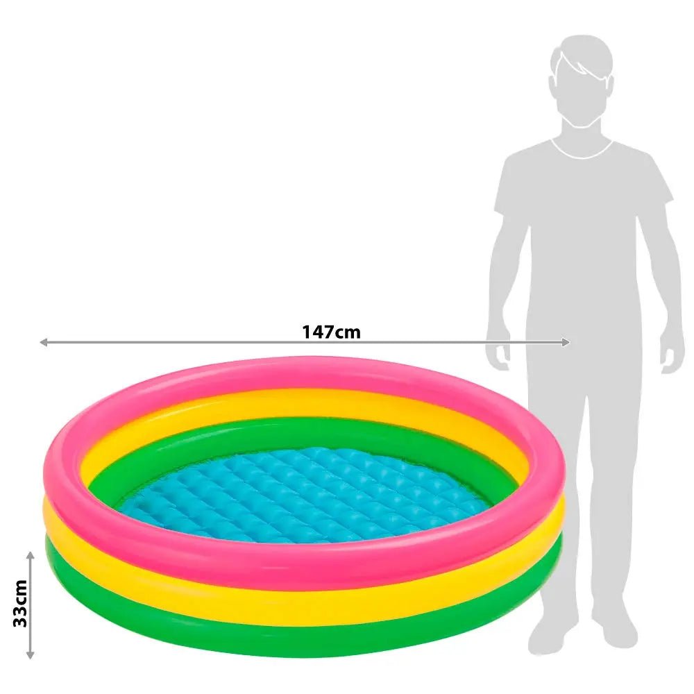 Sunset Glow Inflatable Rainbow Swimming Pool 58" x 13" (57422)