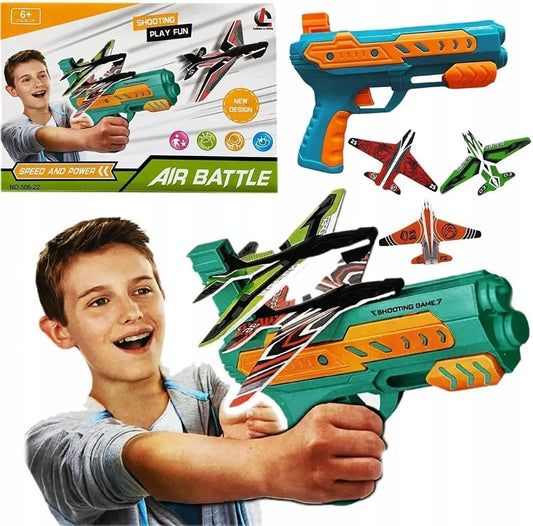 Air Battle 2 In 1 Plane Flying Launcher Gun