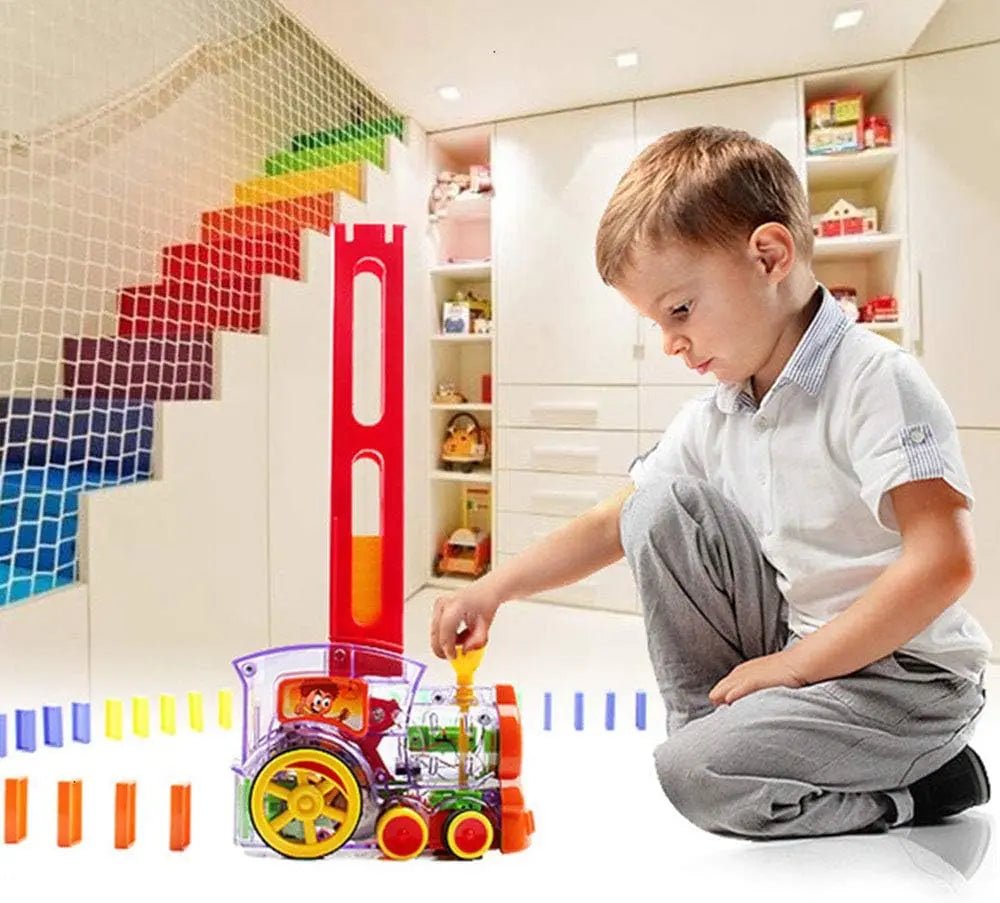 Automatic Domino Brick Laying Toy Train