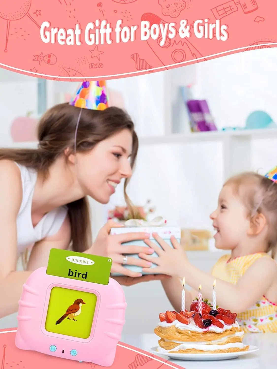 Education English Talking Flash Cards Learning Machine With Sound For Kids