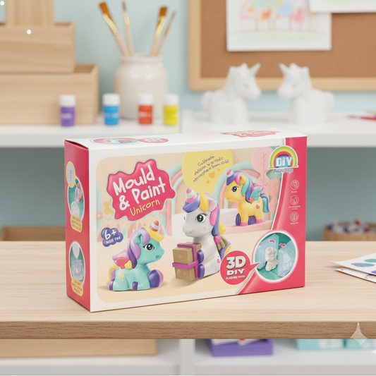 DIY 3D Unicorn Mould & Painting For Kids