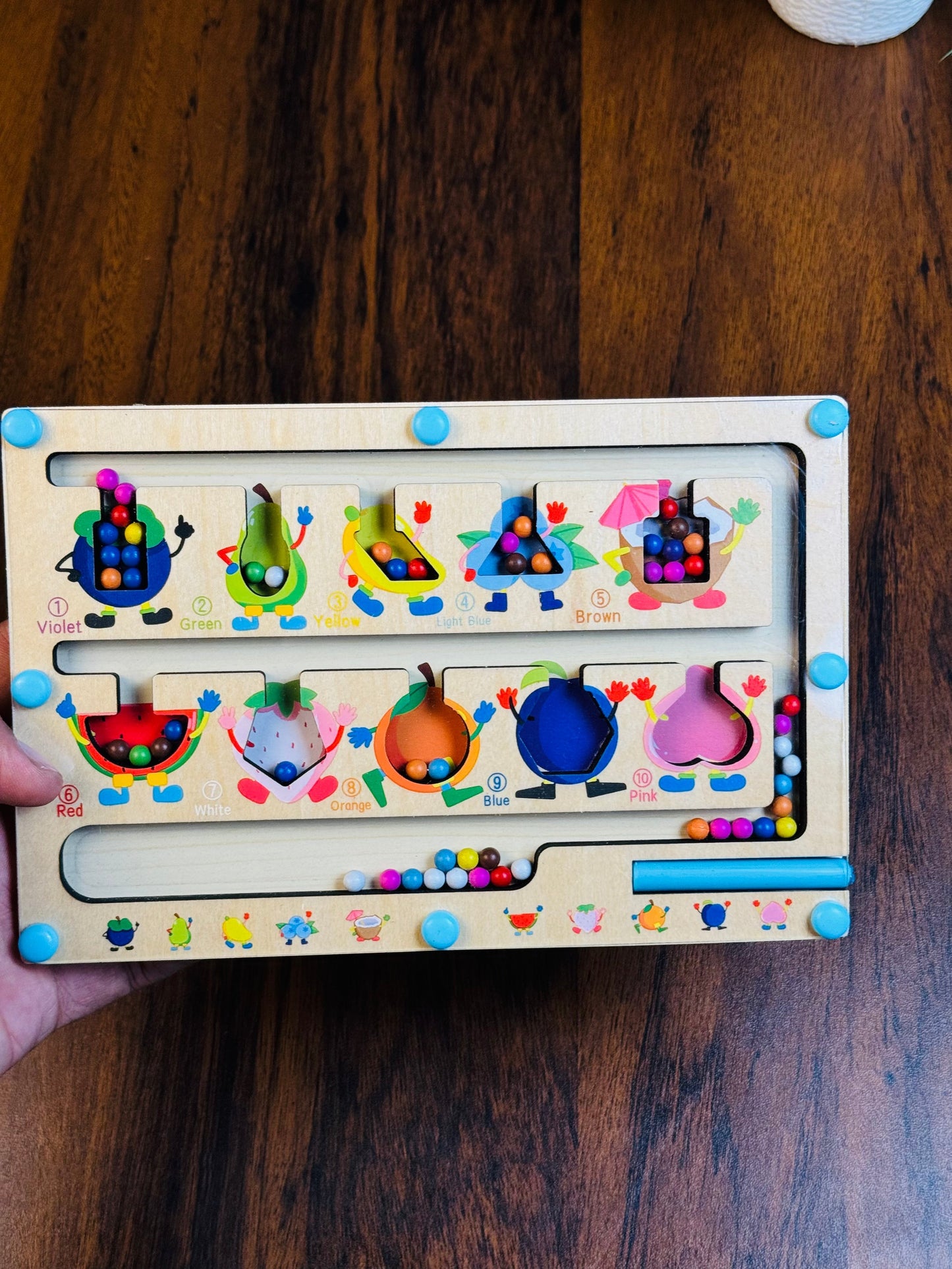 Wooden Magnetic Color Classification Maze