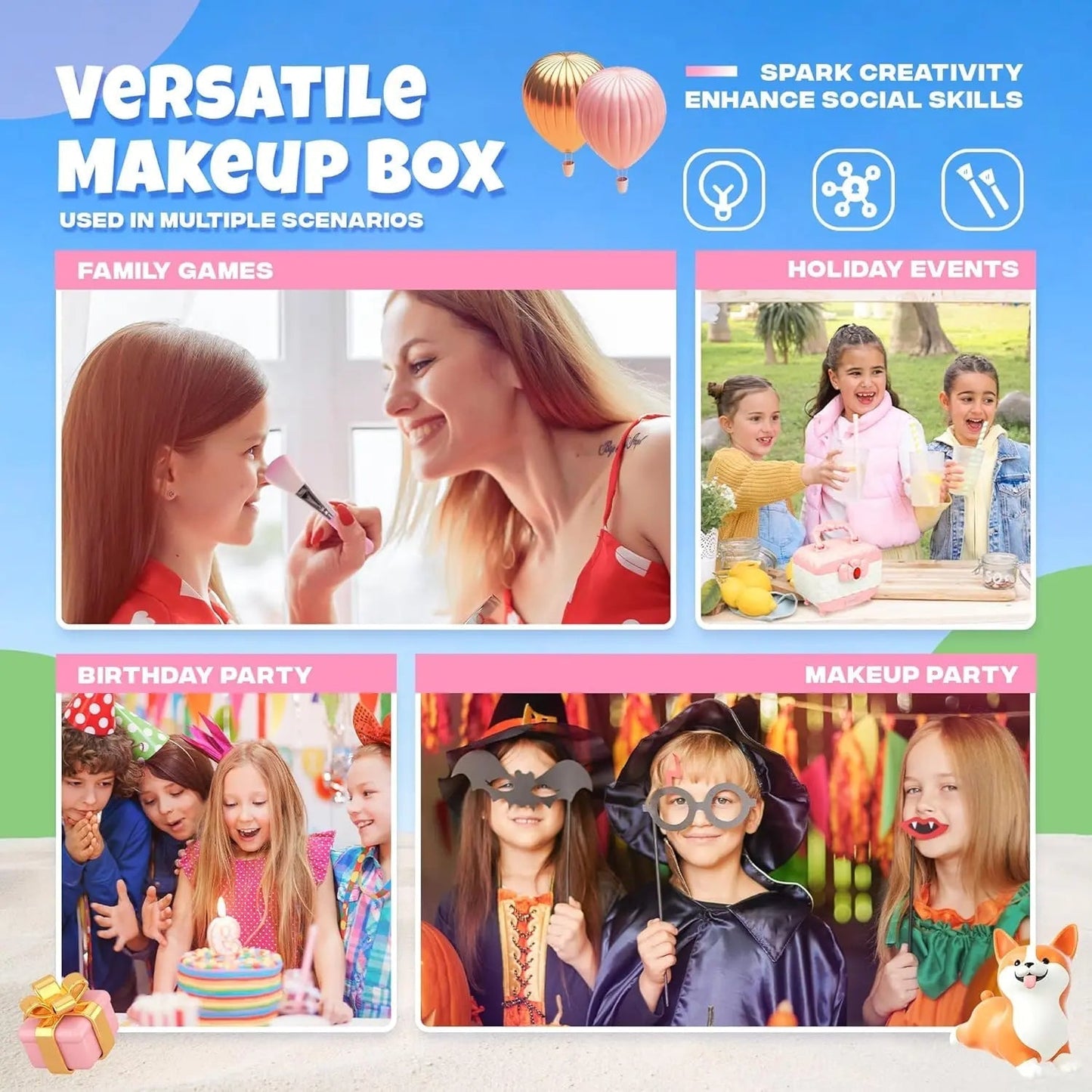 Kids Pretend Makeup Kit - 41 Pcs (1026-40)