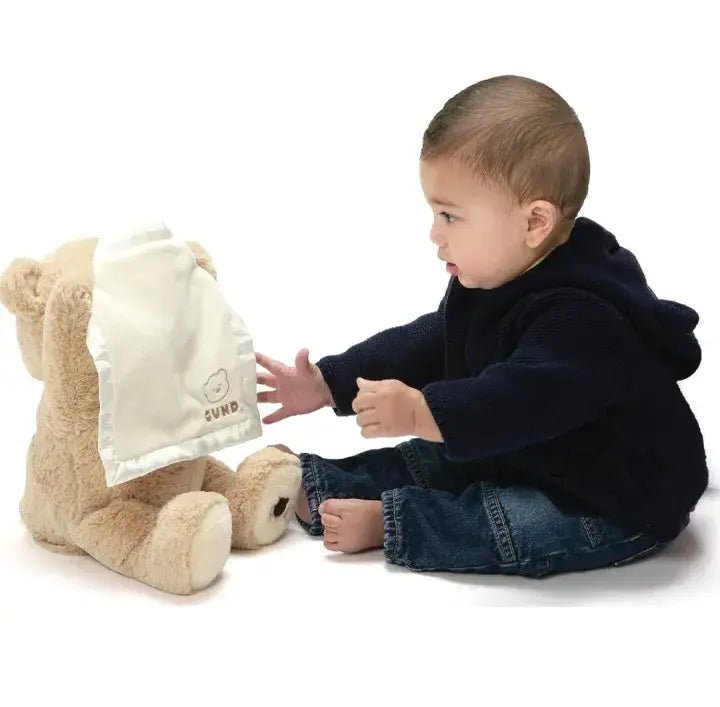 Peek-A-Boo Teddy Bear Toy With Motion & Sound For Kids