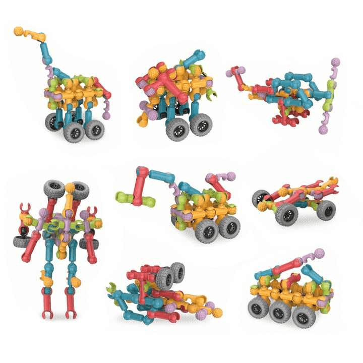 Skeleton Joint Rod Bar Blocks 34 Pcs