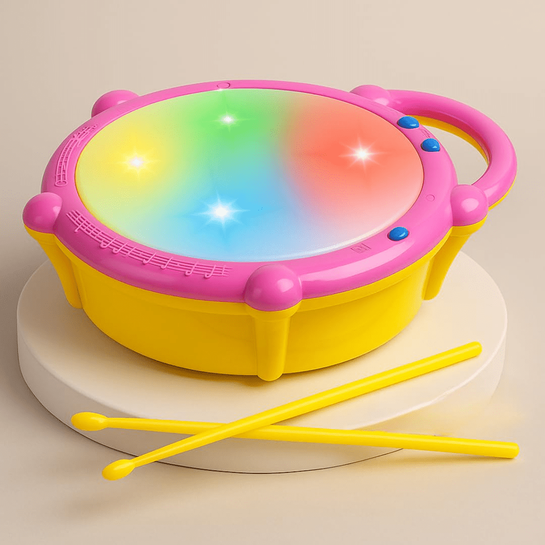 Musical Light Sound Flash Drum with Sticks