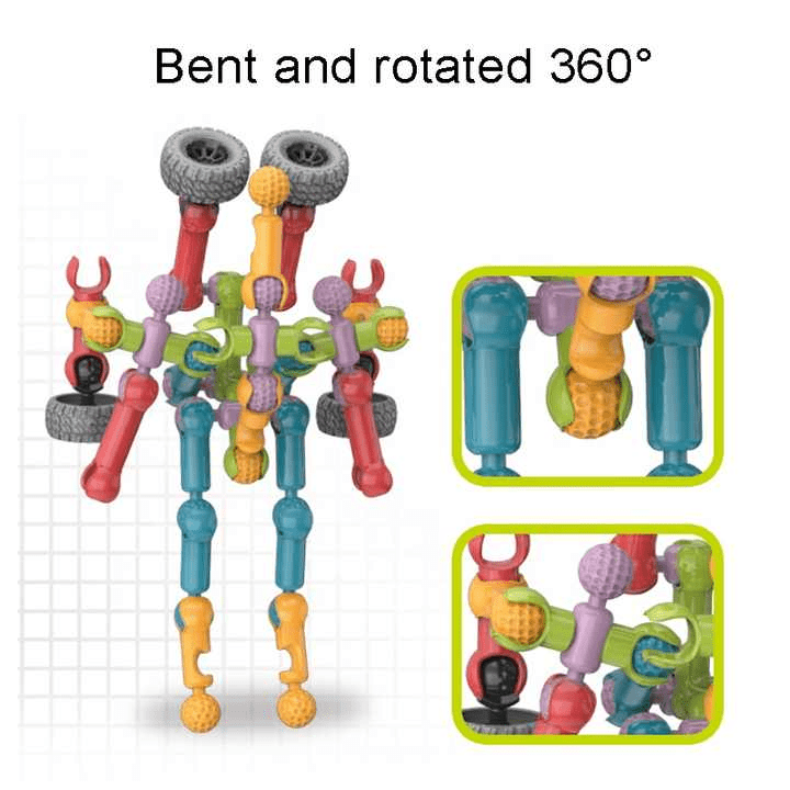 Skeleton Joint Rod Bar Blocks 34 Pcs