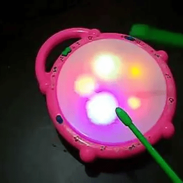 Musical Light Sound Flash Drum with Sticks