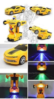 Transformer Robot Car Toy With Lights & Sound For Kids