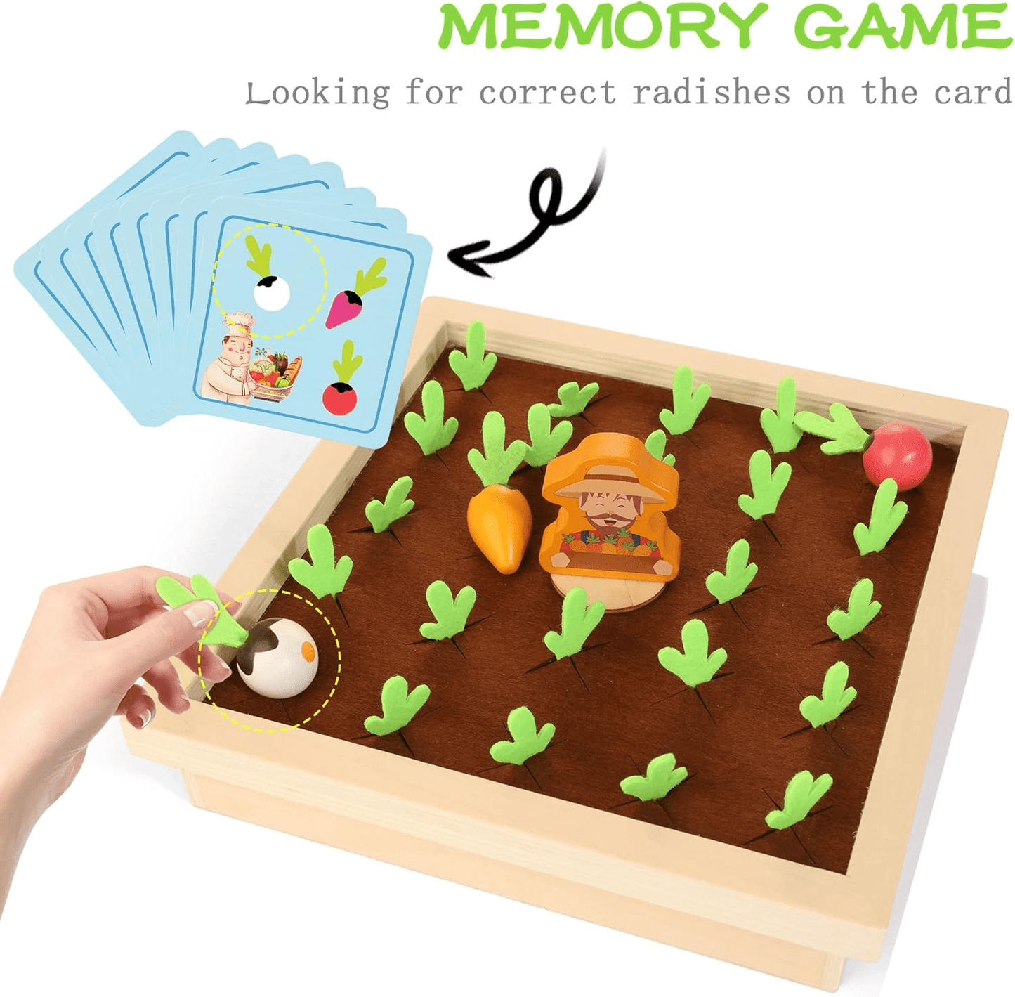 Wooden Carrot Harvest Game