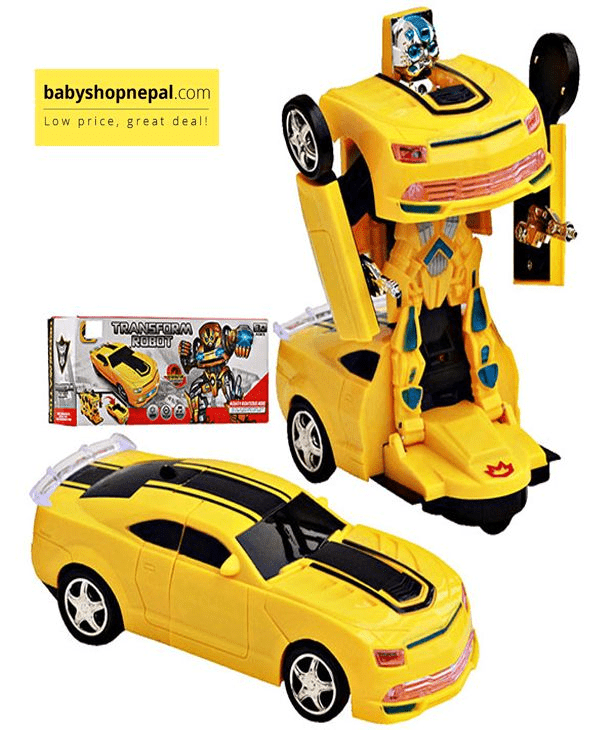 Transformer Robot Car Toy With Lights & Sound For Kids