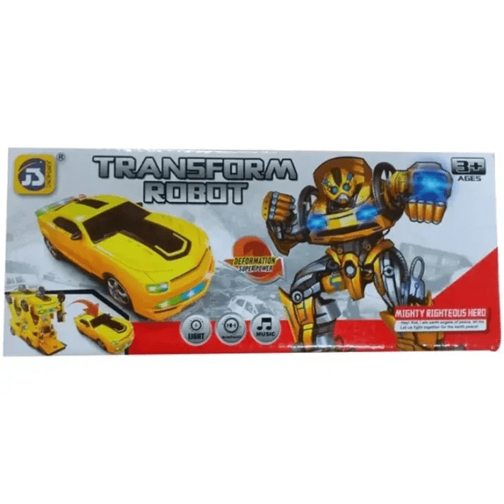 Transformer Robot Car Toy With Lights & Sound For Kids