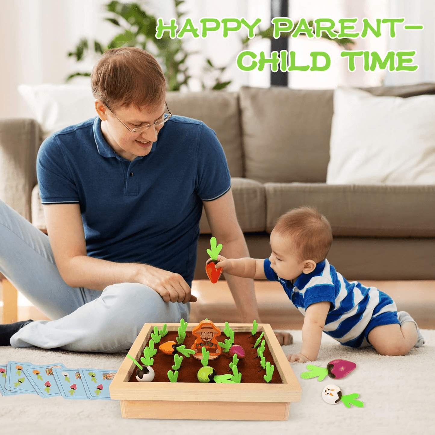 Wooden Carrot Harvest Game