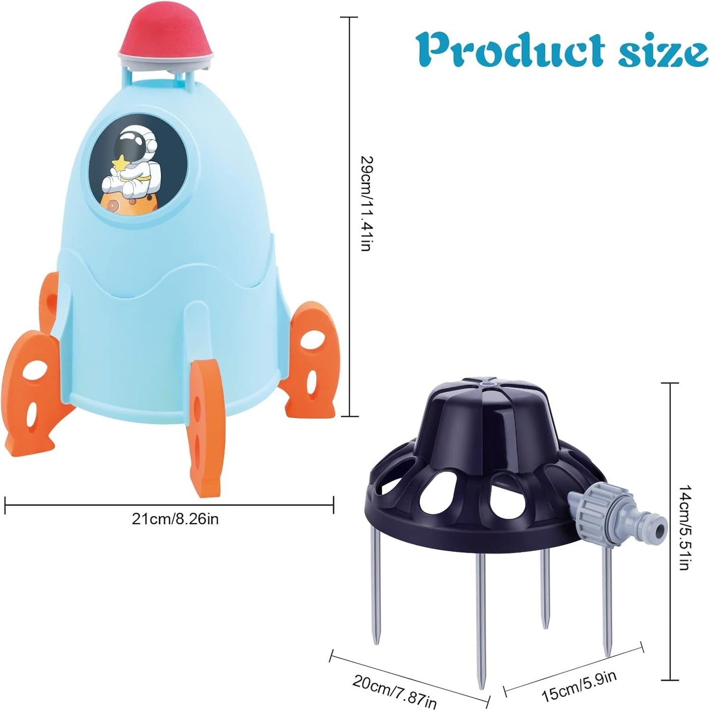 Outdoor 360 degree Rotation Rocket Water Spray