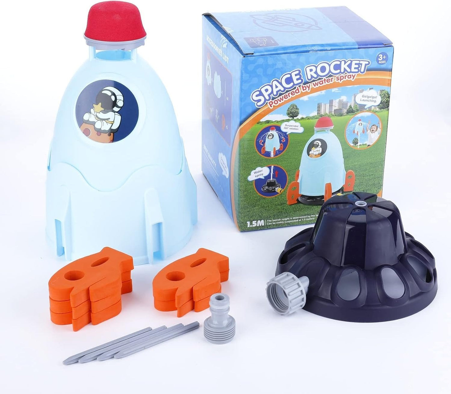 Outdoor 360 degree Rotation Rocket Water Spray