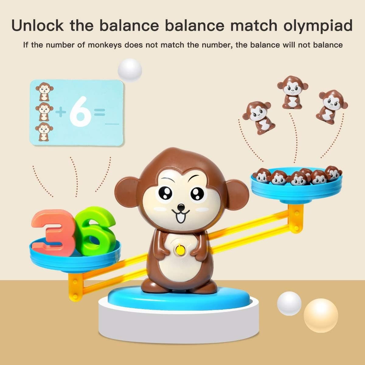 Weight Balance Learning Scale - Monkey Balance Game